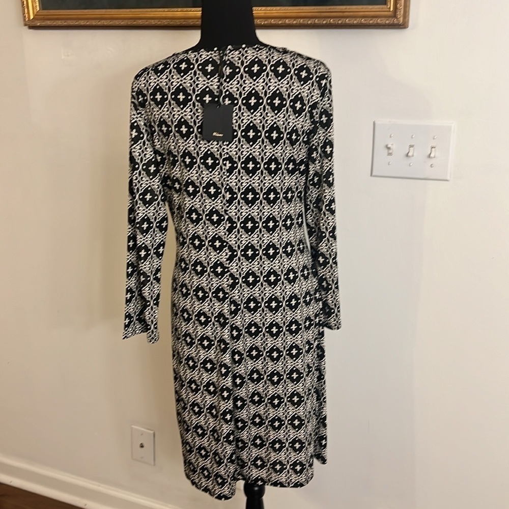 NWT Antonio Milani V-Neck Midi Dress, Sz. L. - Picture 4 of 11